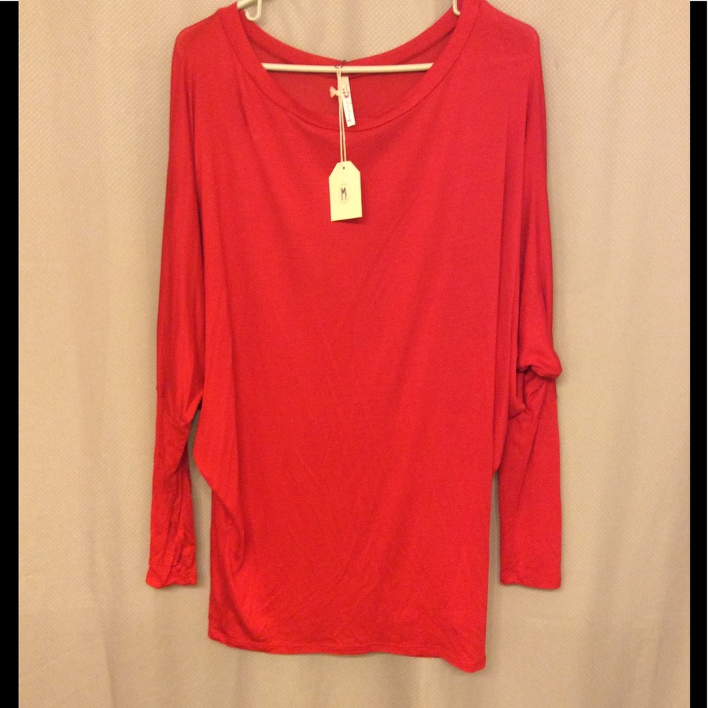 Red Dolman Top